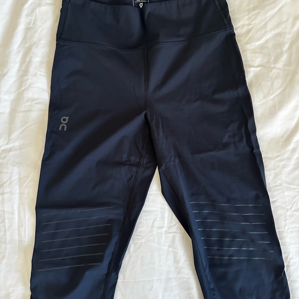 On Running Black Trail Tights